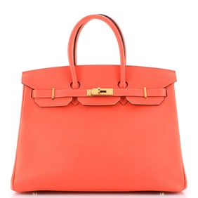 Hermes Birkin Handbag Rouge Pivoine Epsom