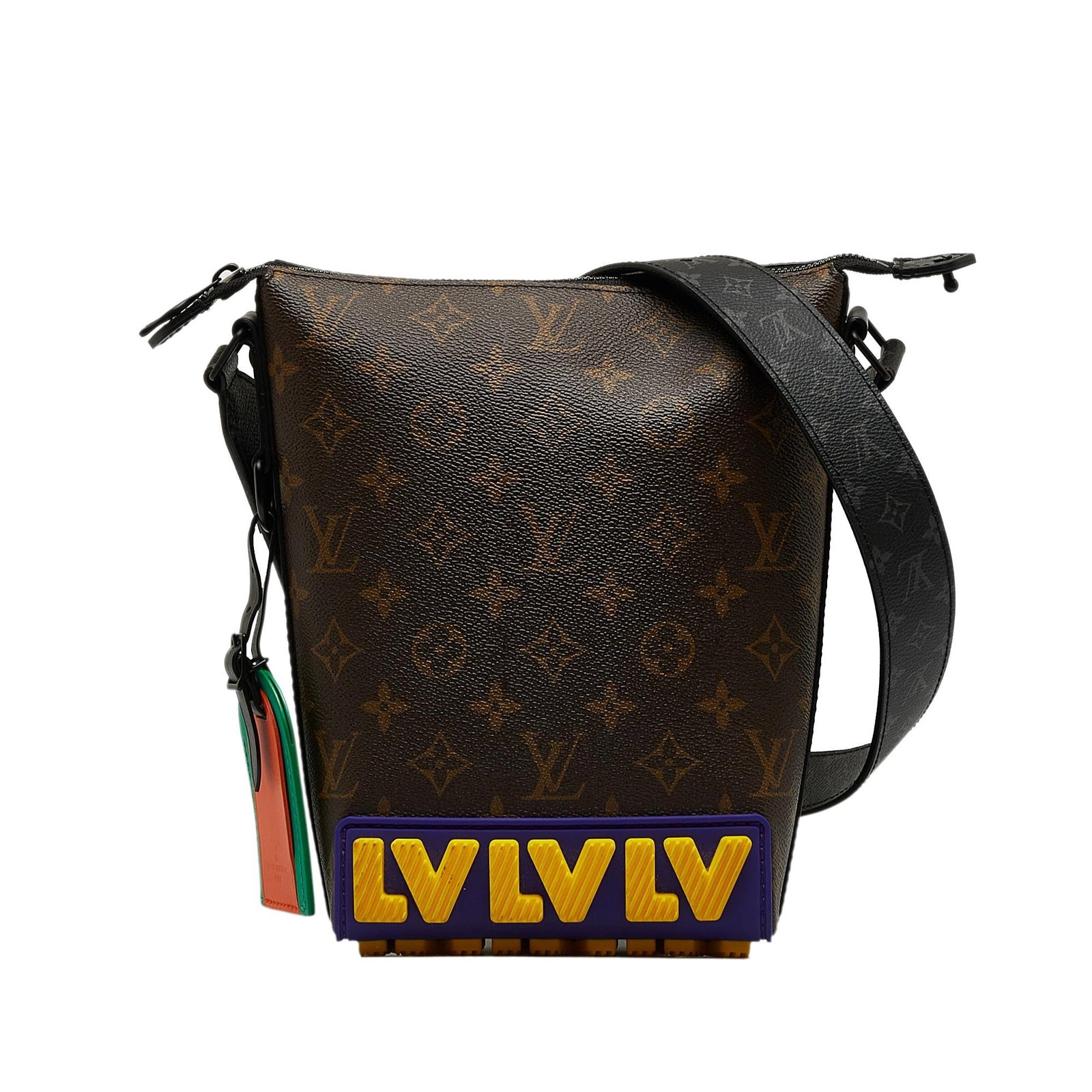 Louis Vuitton Monogram LV Rubber Cruiser: Louis Vuitton Monogram LV Rubber Cruiser Condition Quality: Exterior Front stained with Other. Exterior Back stained with Other. Exterior Bottom stained with Other. Exterior Handle Out Of Shape, Worn.