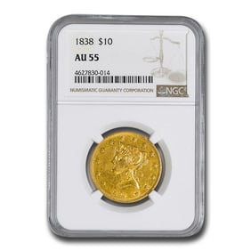 1838 $10 Liberty Gold Eagle AU-55