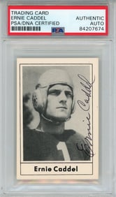 ernie caddel autographed 1977 touchdown club