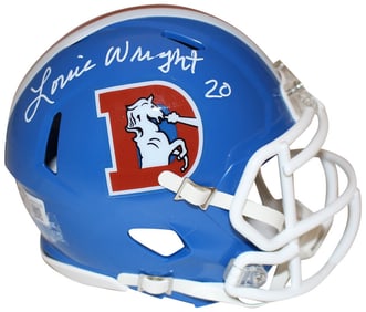 Louie Wright Autographed/Signed Denver Broncos D-Logo