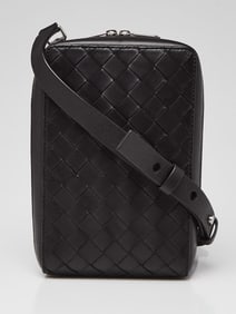 Bottega Veneta Black Intrecciato Woven Nappa