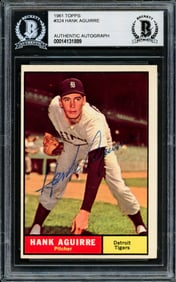 Hank Aguirre Autographed 1961 Topps Card