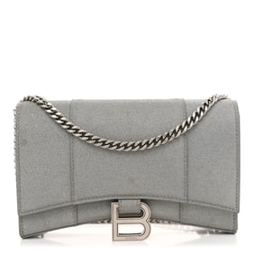 Balenciaga Glitter Fabric Hourglass Chain Bag