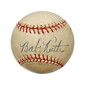 babe ruth new york yankees autographed