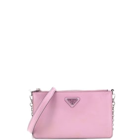 Prada Chain Crossbody Bag Vernice Saffiano