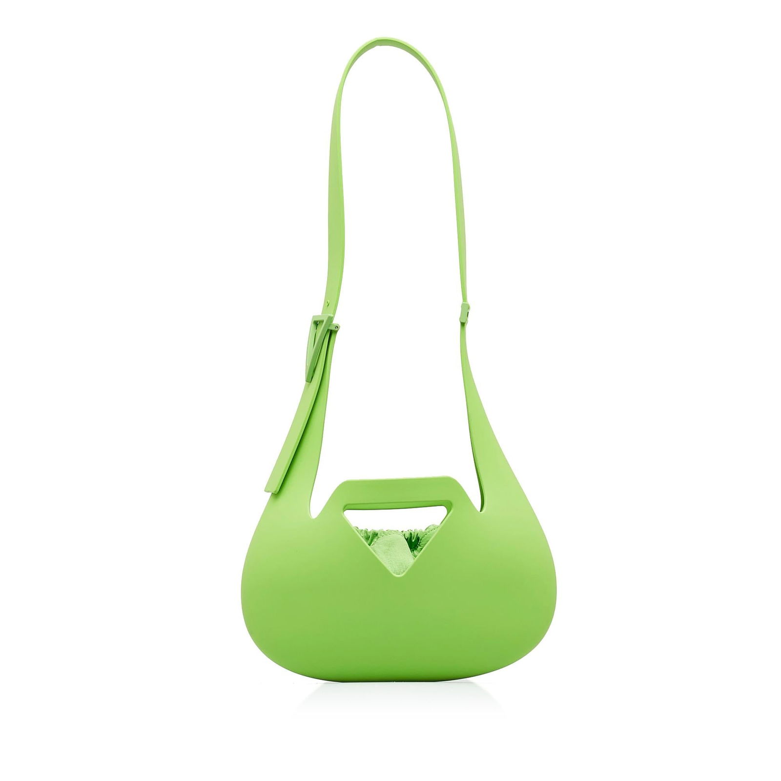 Bottega Veneta Small Rubber Moulded Punch: Bottega Veneta Small Rubber Moulded Punch Condition Quality: Exterior Front stained with Other. Exterior Back stained with Other. Exterior Bottom stained with Other. Exterior Handle Out Of Shape. Exte