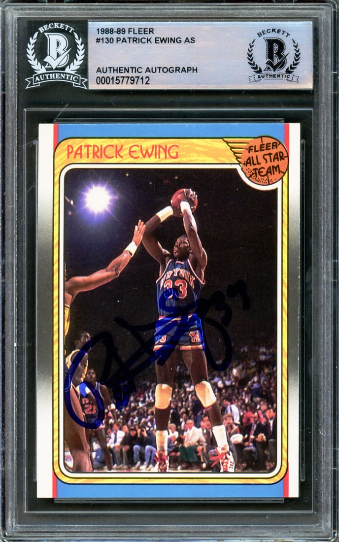 Patrick Ewing Autographed 1988-89 Fleer Card: Patrick Ewing Autographed 1988-89 Fleer Card #130 Knicks Beckett #15779712 Patrick Ewing Autographed 1988-89 Fleer Card #130 Knicks Beckett #15779712 SKU no: RBJ7367140180056 Guidelines for Bidding We