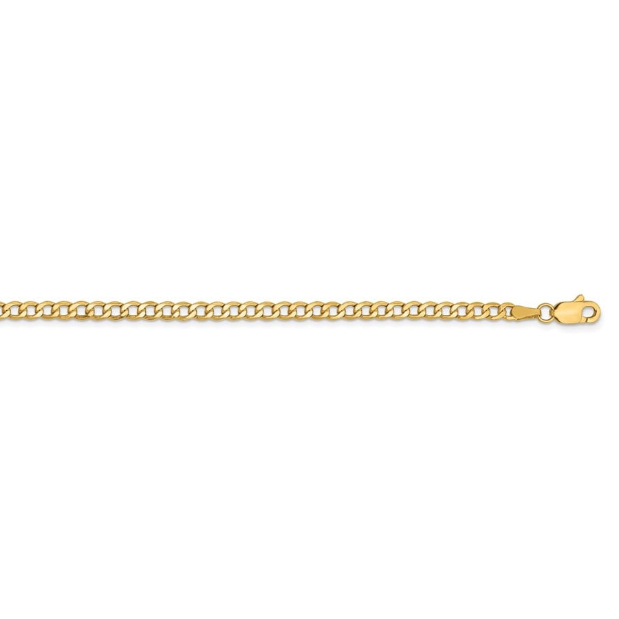 14k Yellow Gold 2.85 mm Semi-Solid: 14k Yellow Gold 2.85 mm Semi-Solid Curb Link Chain - 20 in. SKU no: RBJ183825 Metal: Gold Purity: 14K Finish: Polished Length Of Item: 20 in Chain Type: Curb Chain Length: 20 in