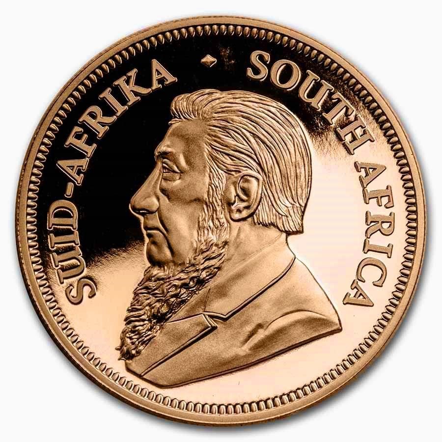 2023 South Africa 1 oz Proof: 2023 South Africa 1 oz Proof Gold Krugerrand SKU no: RBJ263280 Year: 2023 Grade: Proof Grade Service: None Mint Mark: Not Shown Metal Content: 1 troy oz Purity: .9167 Thickness: