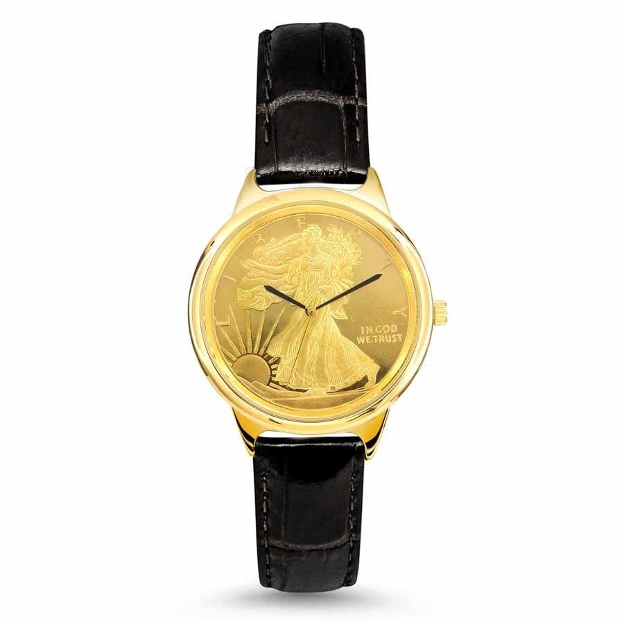 Silver Walking Liberty Medallion Gold Tone: Silver Walking Liberty Medallion Gold Tone Watch SKU no: RBJ307183 Year: Varies Grade: None Grade Service: None Mint Mark: Not Shown Metal Content: 0 troy oz Purity: .9167 Guid