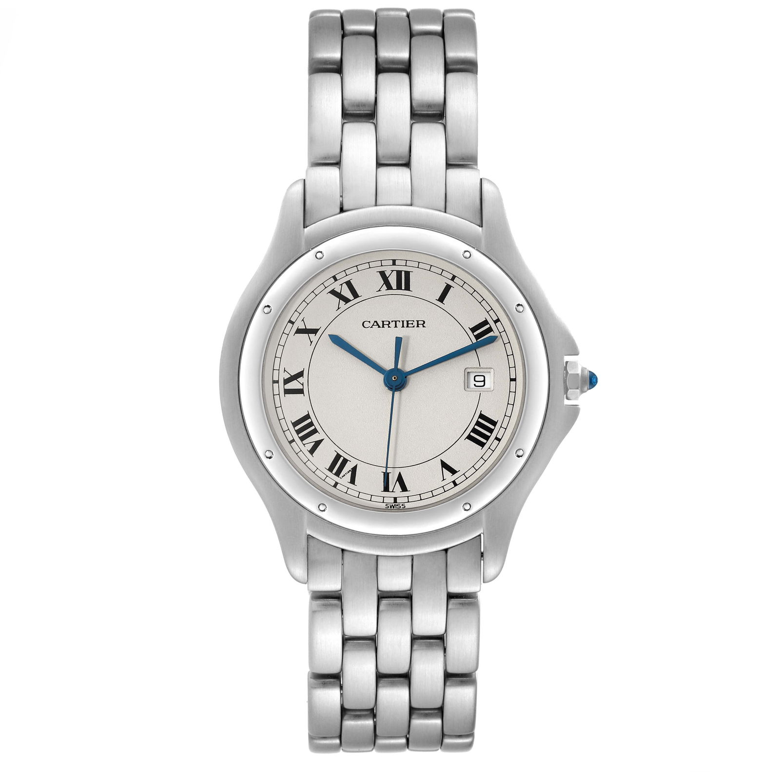 Cartier Cougar Silver Dial Steel Mens: Cartier Cougar Silver Dial Steel Mens Watch SKU no: RBJ62945 Brand: Cartier Model Name: Cartier Cougar Silver Dial Steel Mens Watch 987904 Model Number: 987904 Serial Number: 987904 OOxxxx Gender: