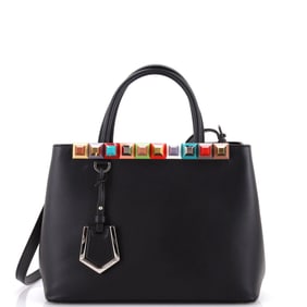 Fendi 2Jours Bag Studded Leather Petite