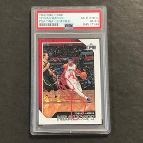 2018-19 panini-hoops #95 tobias harris signed