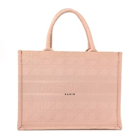 Christian Dior Canvas Embroidered Cannage Medium