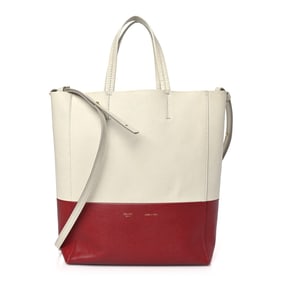 Celine Grained Calfskin Small Vertical Bi-Cabas