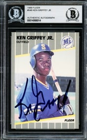 Ken Griffey Jr. Auto 1989 Fleer