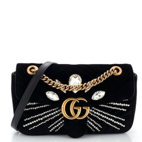 Gucci GG Marmont Flap Bag Crystal