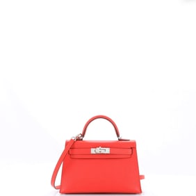 Hermes Kelly Mini II Bag Rouge