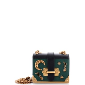 Prada Cahier Crossbody Bag Embellished Leather