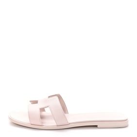 Hermes Box Calfskin Oran Sandals 38.5