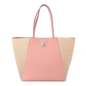Louis Vuitton Calfskin Perforated Lockme Cabas