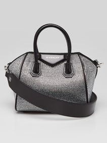 Givenchy Black Leather/Satin Crystal Toy Antigona