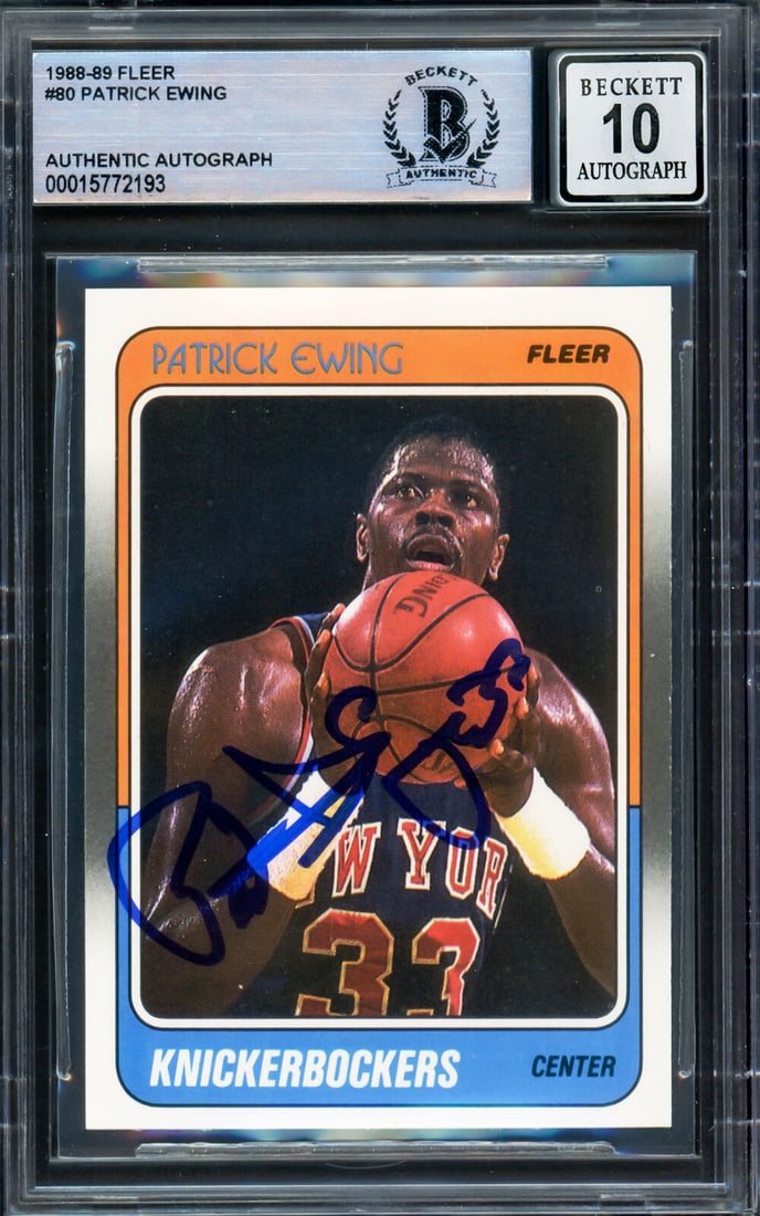 Patrick Ewing Autographed 1988-89 Fleer Card: Patrick Ewing Autographed 1988-89 Fleer Card Knicks Gem 10 Auto Beckett 15772193 Patrick Ewing Autographed 1988-89 Fleer Card Knicks Gem 10 Auto Beckett 15772193 SKU no: RBJ7367142113368 Guidelines fo