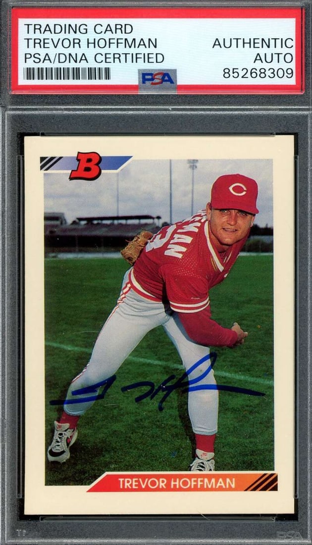 trevor hoffman PSA DNA signed 1992: trevor hoffman PSA DNA signed 1992 bowman rookie autograph Trevor Hoffman PSA DNA Signed 1992 Bowman Rookie Autograph SKU no: RBJ8266512334936 Guidelines for Bidding We recommend for all bidders to re