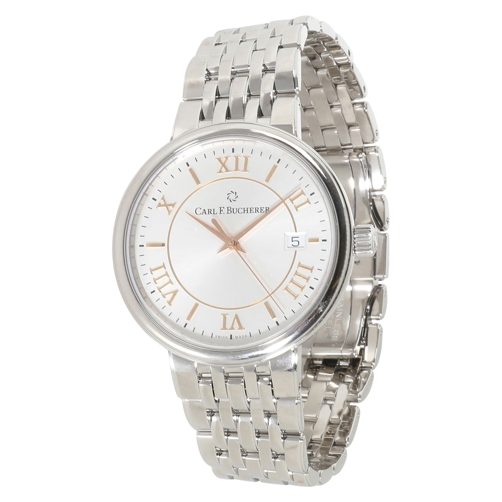 Carl F. Bucherer Adamavi 00.13014.08.15.22 Watch: Carl F. Bucherer Adamavi 00.13014.08.15.22 Watch in Stainless Steel Brand: Carl F. Bucherer Case Material: Stainless Steel Period: 21st Century Date of Manufacture: 21st century Condition: Excellent P