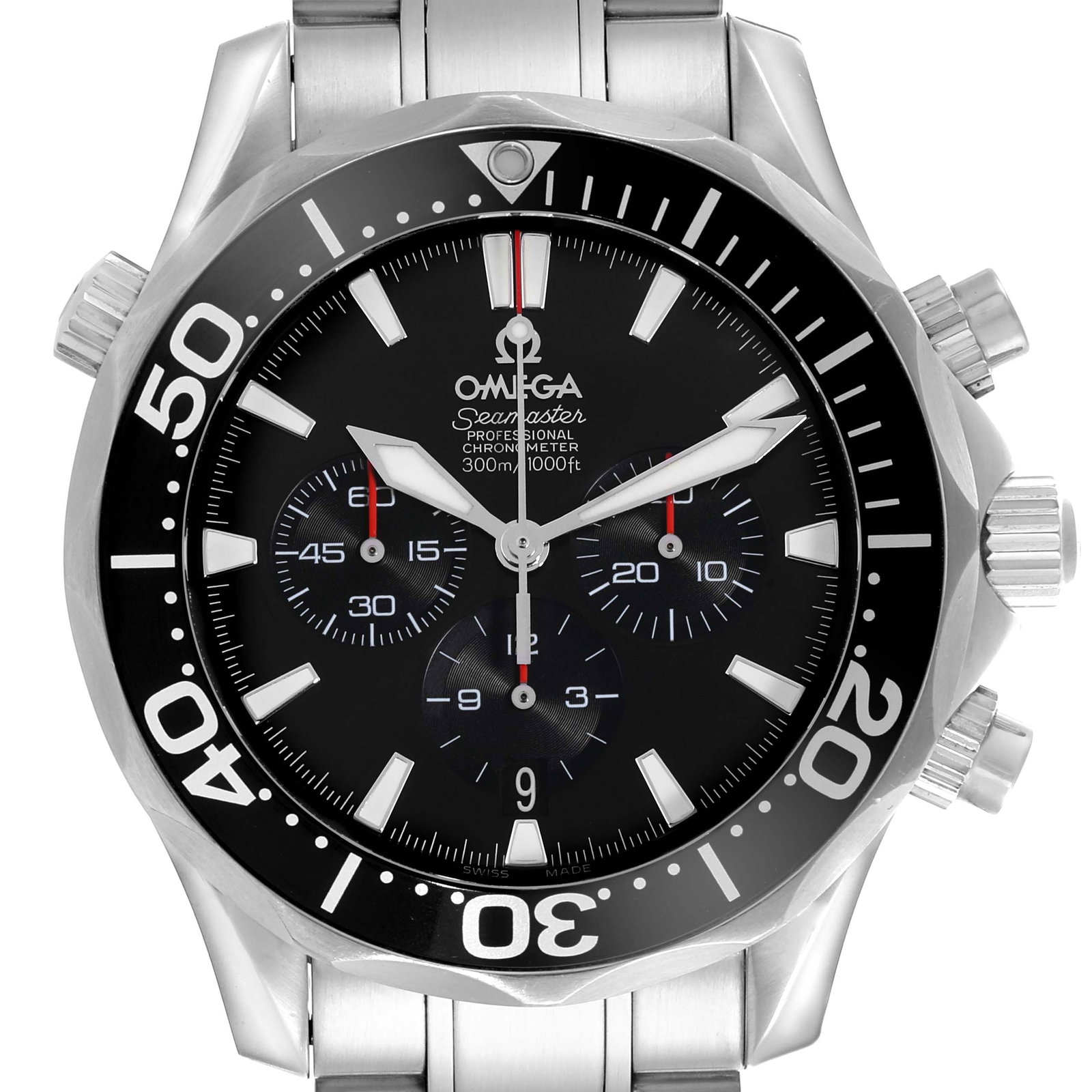 Omega Seamaster Chronograph Steel Mens Watch: Omega Seamaster Chronograph Steel Mens Watch 2594.52.00 Box Card SKU no: RBJ65943 Brand: Omega Model Name: Omega Seamaster Chronograph Steel Mens Watch 2594.52.00 Box Card Model Number: 2594.52.00 Ser