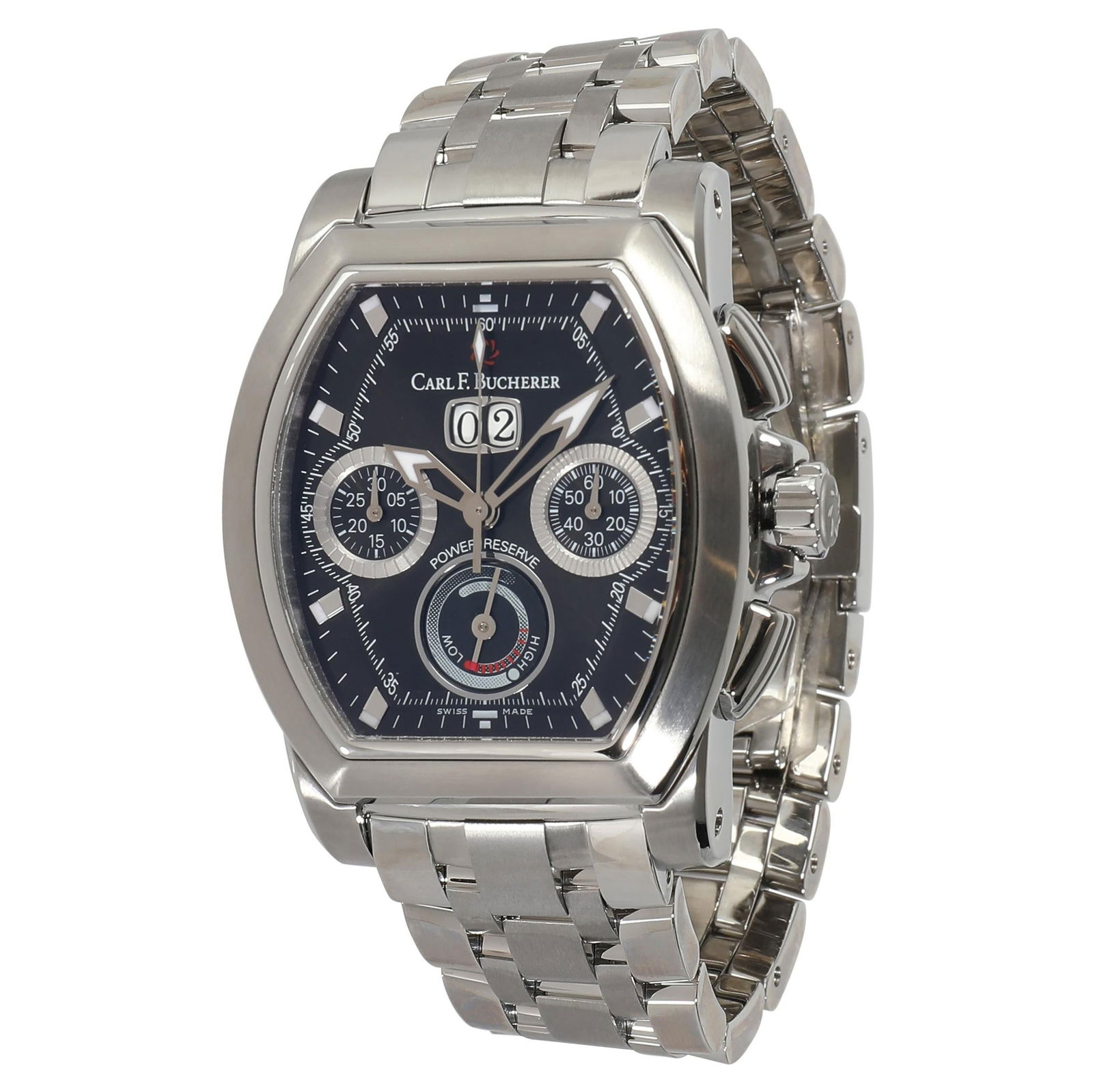 Carl F. Bucherer Patravi T-Graph 00.10615.08.33.21: Carl F. Bucherer Patravi T-Graph 00.10615.08.33.21 Watch in Stainless Ste Brand: Carl F. Bucherer Case Material: Stainless Steel Period: 21st Century Date of Manufacture: 21st century Condition: Excel