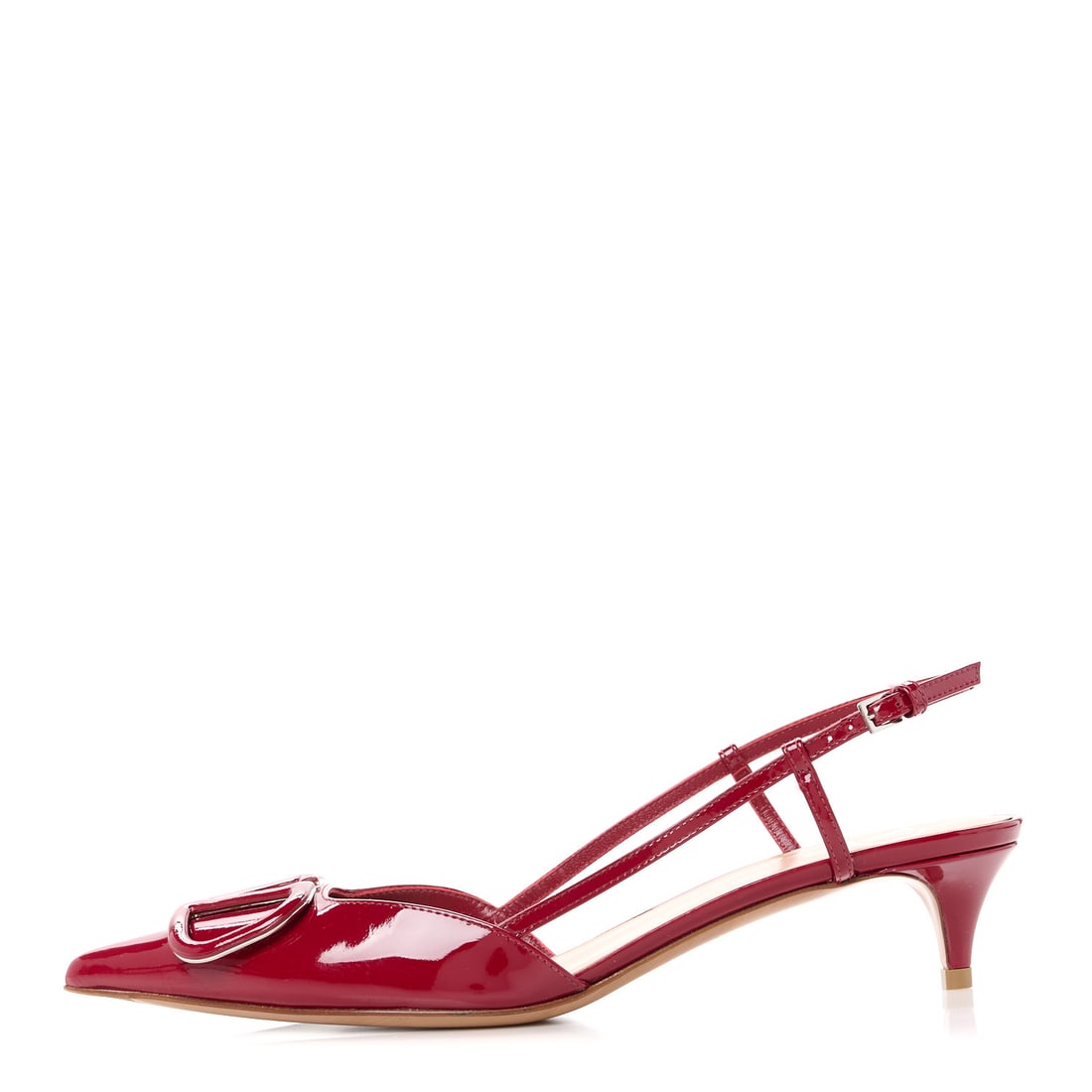 Valentino Garavani Patent Tonal Vlogo Slingback: Valentino Garavani Patent Tonal Vlogo Slingback 40mm Pumps 37.5 Blossom Brand: VALENTINO GARAVANI Condition: Giftable Condition Details: , Box, 2 dust bags Size: 37.5 EU Heel: 3.25 in SKU no: RBJ1
