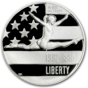 1992-S Olympic 1/2 Dollar Clad Commem: 1992-S Olympic 1/2 Dollar Clad Commem Proof (Capsule only) Product ID: 42841 Year: 1992 Grade: Proof Grade Service: None Denomination: 50 Cents Mint Mark: S - San Francisco Metal Content: