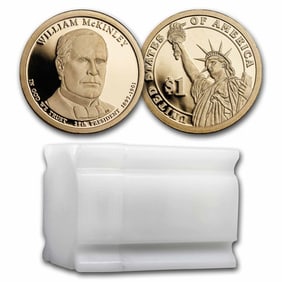 2013-S William McKinley 20-Coin Presidential Dollar Roll PR