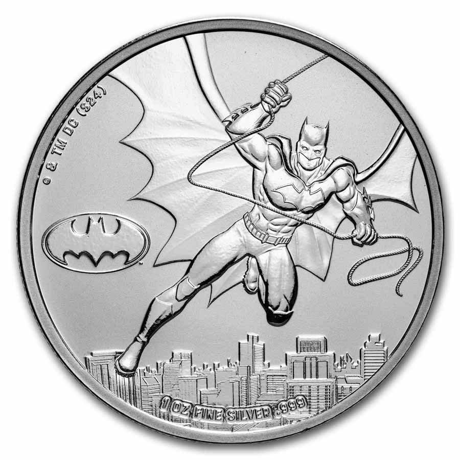 2024 Samoa 1 oz Silver DC: 2024 Samoa 1 oz Silver DC Comics Batman BU Product ID: 293737 Year: 2024 Grade: Brilliant Unc Grade Service: None Denomination: 5 Dollars Mint Mark: Not Shown Metal Content: 1 troy oz