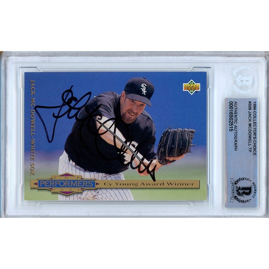 jack mcdowell chicago white sox signed: jack mcdowell chicago white sox signed 1994 collectors choice card BAS auth auto slab This Jack McDowell autographed 1994 Upper Deck Collectors Choice baseball card is a rare gem for any collector. Th