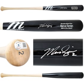 marcus semien autographed marucci game model