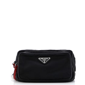 Prada New Vela Belt Bag Studded Tessuto Small