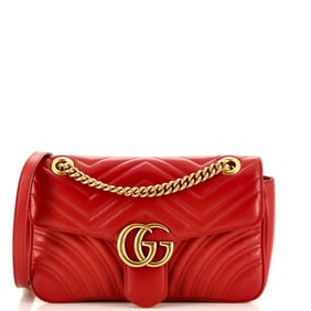 Gucci GG Marmont Flap Bag Matelasse Leather Small