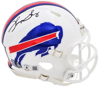 thurman thomas autographed bills white speed