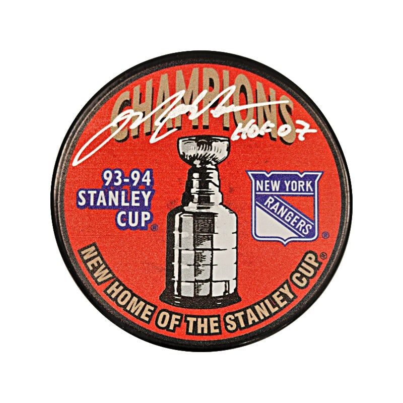 Mark Messier New York Rangers Autographed: Mark Messier New York Rangers Autographed and Inscribed "HOF 07" 93/94 Stanley Cup Champions Puck (Silver Ink) Mark Messier New York Rangers Autographed and Inscribed "HOF 07" 93/94 Stanley Cup Champi