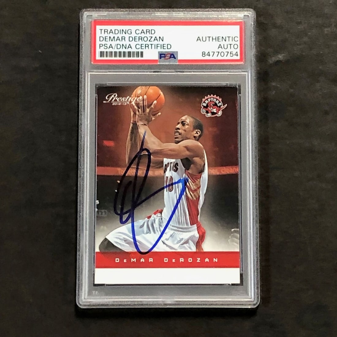 2012-13 Panini Prestige #37 DeMar DeRozan: 2012-13 Panini Prestige #37 DeMar DeRozan Signed Card PSA Slabbed Raptors 2012-13 Panini Prestige #37 DeMar DeRozan Signed Card PSA Slabbed Raptors SKU no: RBJ7350673899608 Guidelines for Bidding We r