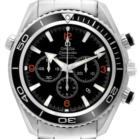 Omega Seamaster Planet Ocean 45mm Steel Chronograph Watch 2210.51.00 Box Card