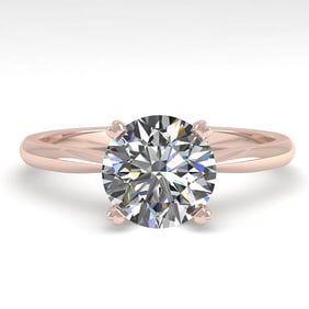 1.54 ctw VS/SI Diamond Engagment Designer Ring 14k Rose Gold