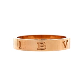 Bvlgari B.Zero1 Essential Logo Band Ring 18K Rose Gold