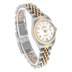 Rolex Datejust Steel Yellow Gold White Dial Ladies Watch 79173 Box Papers