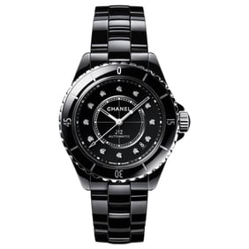 Chanel J12 Automatic Diamond Black Dial Ladies Watch H5702