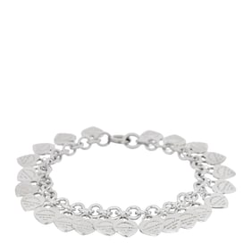 Tiffany Sterling Silver Mini Return to Tiffany Multi Heart Tag Charm Bracelet