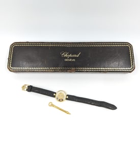 Chopard Happy Diamond 18k Yellow Gold Multicolored Gemstone Watch Ref. 20.4069